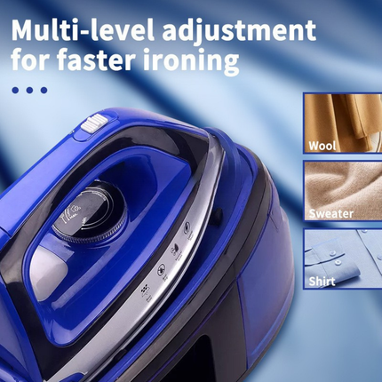 Portable 2400W Household Steam Iron with Ceramic Soleplate and 1.2L Large Capacity Tank