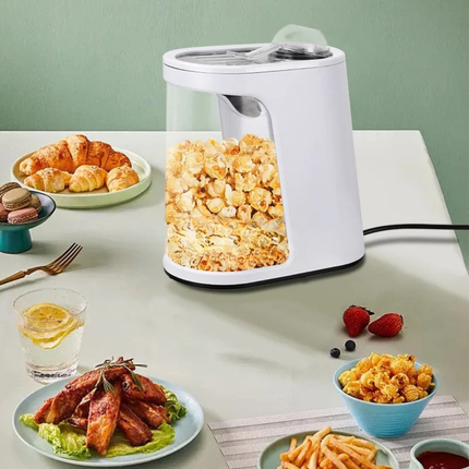 1200W Household Hot Air Popcorn Maker, Compact Electric Kitchen Appliance