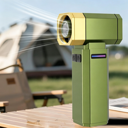 High Speed Portable Turbo Air Blower Fan with LED Light for Car Cleaning and Drying Use