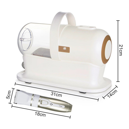 Portable Pet Grooming Vacuum Cleaner with Hair Clipper and 400W Suction for Home Use