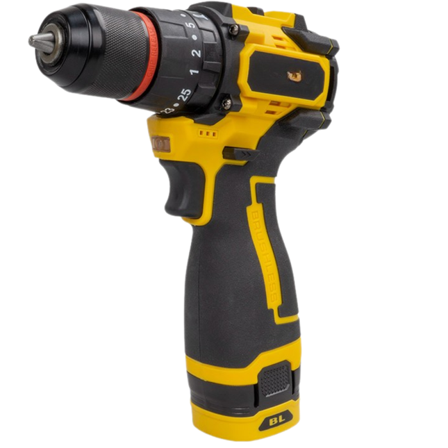 Rechargeable Cordless Impact Drill & Electric Screwdriver Set – 1550RPM Variable Speed, 35Nm Brushless Motor