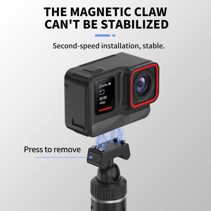 Portable Mini Extension Rod with Built-In Tripod and Adjustable Ball Head for Action Cameras