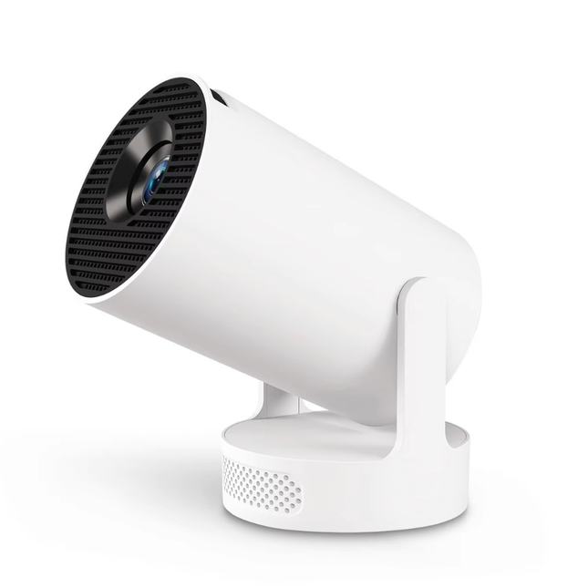 Compact Smart Android Projector WiFi 6 Bluetooth 5 HD Input 170 ANSI Lumens Portable Home Cinema