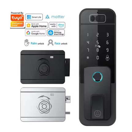 Smart Electronic Deadbolt Door Lock with Face Recognition, WiFi, Bluetooth and Keypad Access