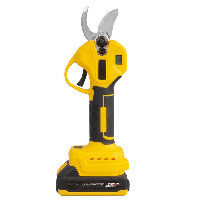 Rechargeable Electric Pruning Shears 21V Brushless Motor 40mm Cut Digital Screen