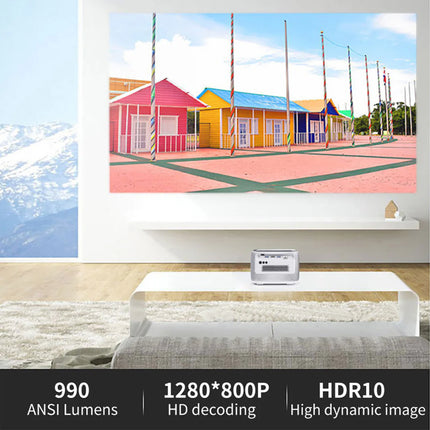 Smart Wireless DLP Mini Projector with Android OS, Powerful Audio & Auto Focus Technology