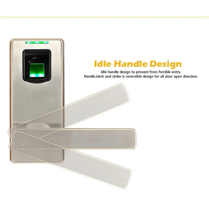 Biometric Fingerprint Door Lock with Mechanical Key Backup and Adjustable Latch