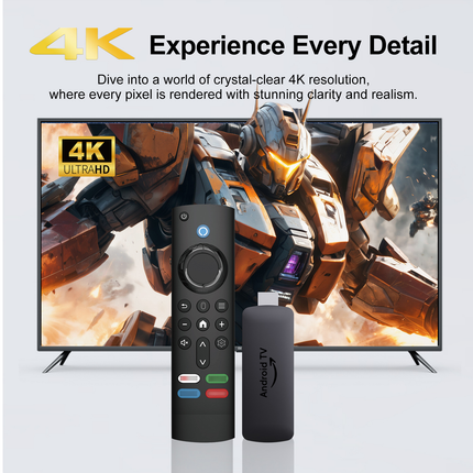 Compact Android-Based TV Stick 1GB RAM, 8GB Storage, 2.4G/5G WiFi