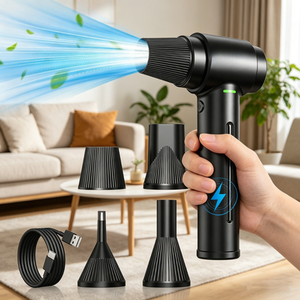 Portable 2-in-1 Rechargeable Handheld Fan 3 Battery 2000mAh Strong Airflow Type-C Charging