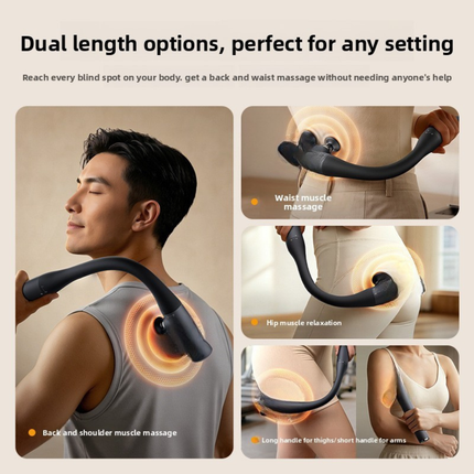 Cordless Fascia Massage Gun with Brushless Motor, 5 Speed Levels and 4 Massage Heads