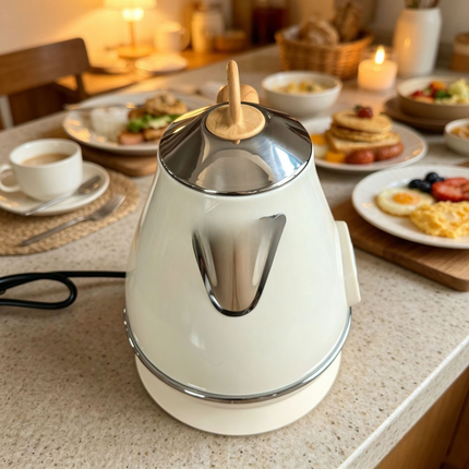 Large Capacity Stainless Steel Cordless Electric Kettle 1700ml with Auto Shut-Off