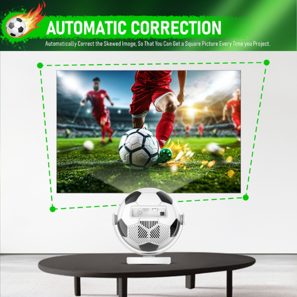 Portable Smart Projector with Android System, 720P LCD Display and Manual Focus