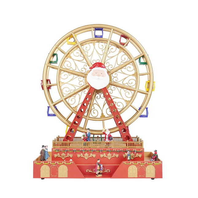 Rotating Christmas Ferris Wheel Decoration with LED Lights and Music