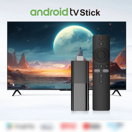 Android 14 4K TV Stick with RK3518 Chip 2GB RAM 16GB Storage Dual WiFi Media Player