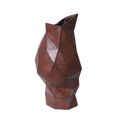 Tall Rustic Red Resin Vase Perfect for Home Décor Statement Piece