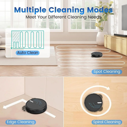 Smart Robotic Vacuum Cleaner with 4 Cleaning Modes, Wet & Dry Cleaning and Auto Recharge