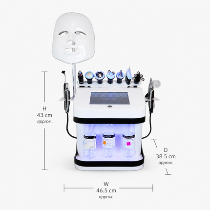 Professional 11-in-1 Hydrodermabrasion Facial Machine with Oxygen Spray and LED Mask