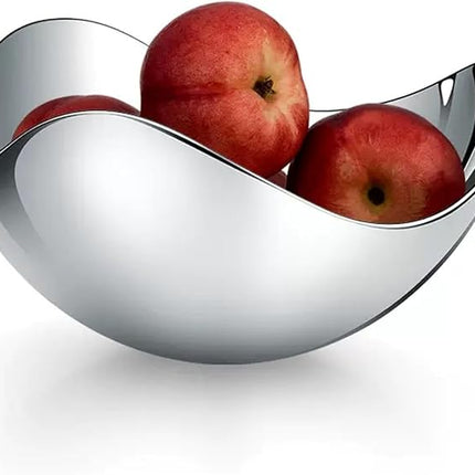 Stainless Steel Petal-Shaped Fruit Plate Large Mirror Finish Serving Bowl
