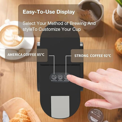 Compact Capsule Espresso Maker with One-Touch Automatic Brewing for Daily Coffee