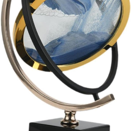 Premium Marble Base Globe Ornament with Zinc Alloy Frame for Modern Interiors