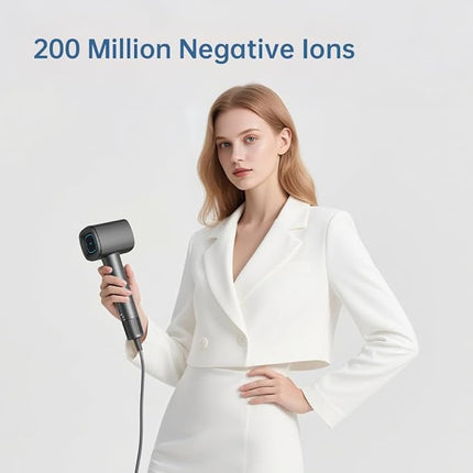 1600W Compact Ionic Hair Dryer Fast Dry Motor Lightweight Quiet Hair Styling Tool