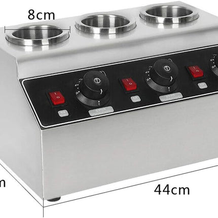 Commercial Electric Sauce and Chocolate Warmer with Precise 0–85℃ Temperature Control