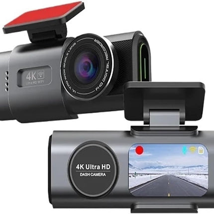 Ultra HD Dual Channel Car Dash Cam with Wireless App Control & USB-C Power
