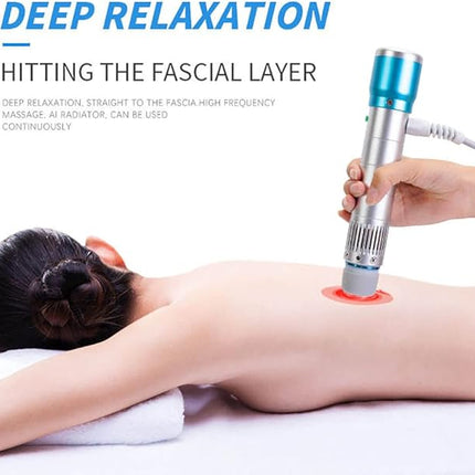 Portable Multi-Head Muscle Massager Adjustable Speed and Power White