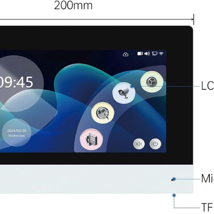 Smart Video Door Phone System – 1080P Camera, Monitor, Unlock, Alarm & Playback