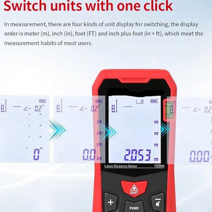 Professional 120m Digital Laser Measuring Tool for Accurate Distance, Area & Volume