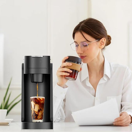 Compact Capsule Espresso Maker with One-Touch Automatic Brewing for Daily Coffee