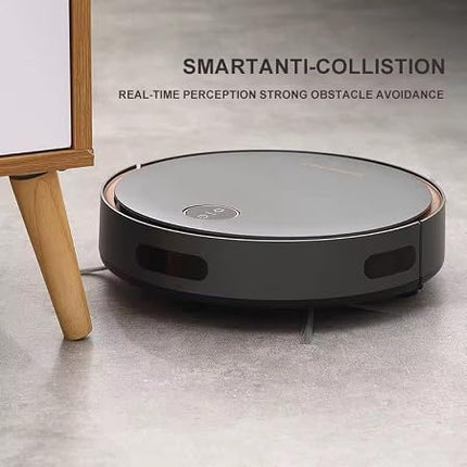 Portable Smart Robot Vacuum & Mop Cleaner 2-in-1 with Remote Control and Auto Charging