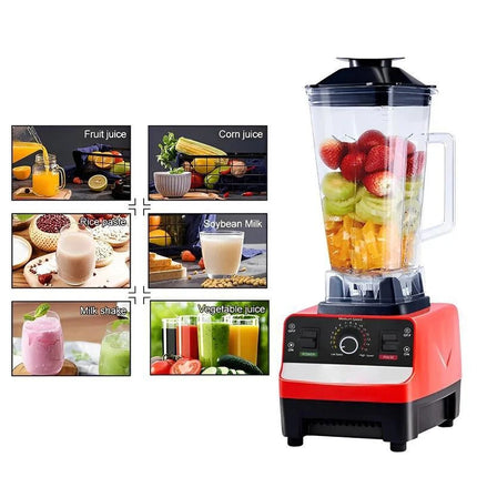 Countertop Blender 2200W High Power 2L Knob Control Black Red