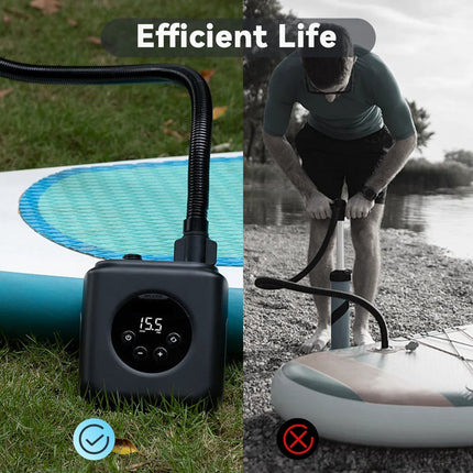 Rechargeable Electric Paddle Board Pump 20PSI with Fast Inflation and Auto Stop Function