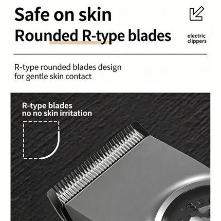 Professional Cordless Beard Trimmer with LCD Display Rechargeable Low Noise Hair Clipper