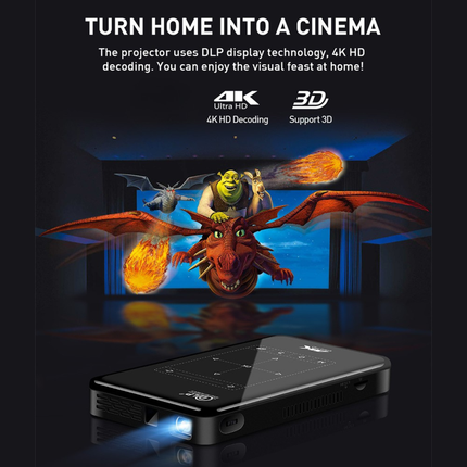 Lightweight Mini Portable Projector with Short Throw Design and Simple Home Setup