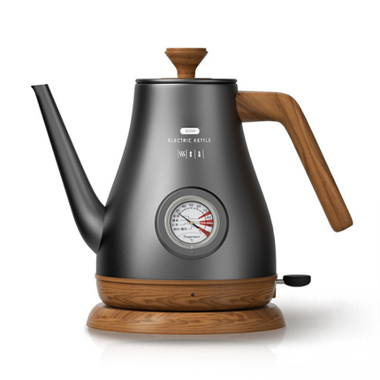 304 Stainless Steel Electric Kettle with Thermometer, Auto Shut-Off, Retro Design