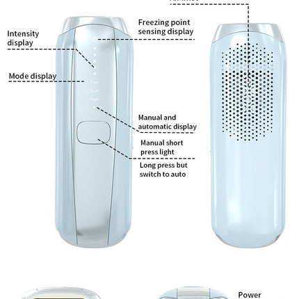 High-Power 48W IPL Laser Hair Remover with Dual Quartz Lamps & 22J Energy
