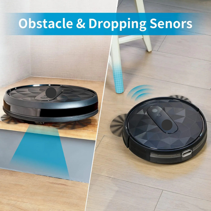 Smart Robotic Vacuum Cleaner with App & Remote Control, HEPA Filter and Sonic Mopping