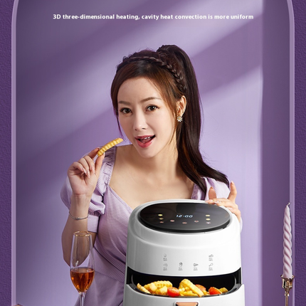 8L Touch Screen Air Fryer Oven 1400W Stainless Steel Fast Cooking Oil-Free Appliance