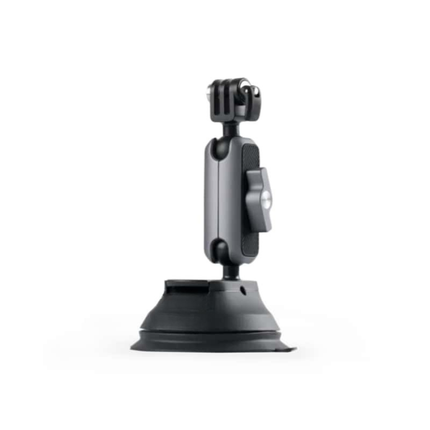 Adjustable Suction Cup Mount for Action Cameras with Dual Ball Head and Angle Adjustment