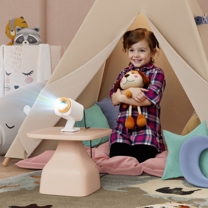 Portable Smart Projector with Android 12, 170 ANSI Lumens and HDMI USB Connectivity