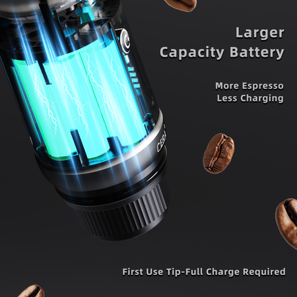 Compact Automatic Espresso Coffee Maker with USB Charging for Car RV and Camping