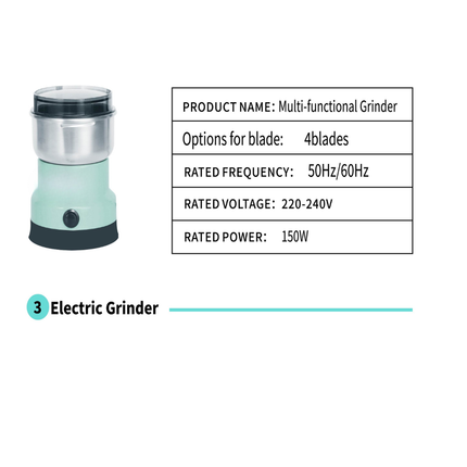 Portable 4-in-1 Household Kitchen Appliance Set Juicer Grinder Kettle Whisk