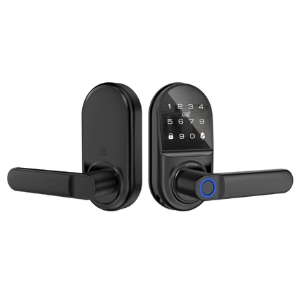Smart Keyless Door Handle Lock with Fingerprint Reader, PIN Code and NFC Unlock