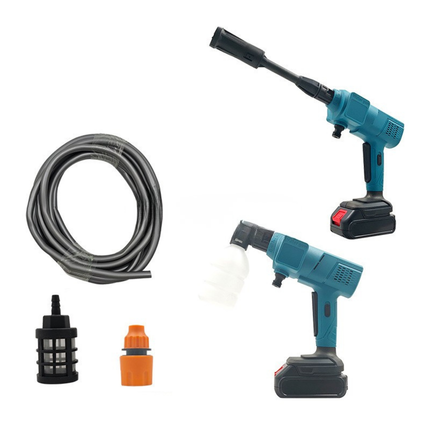 Portable Cordless Lithium Battery High Pressure Car Washing Gun with Water Spray Set