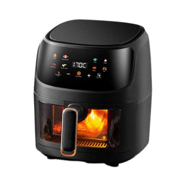 5 Quart 1400W Digital Touch Air Fryer Oven 6-in-1 Oil-Free Cooker with Timer and Adjustable Temperature