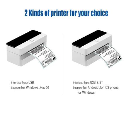 Portable Thermal Shipping Label Printer for 110mm Barcode and Sticker Labels USB