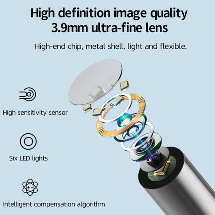 HD Ear Inspection Camera with 4.3 inch Screen & Adjustable LED Lighting