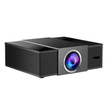 Portable 1080p LED Projector with Android 12 Dual Speakers & WiFi 6 Connectivity Black